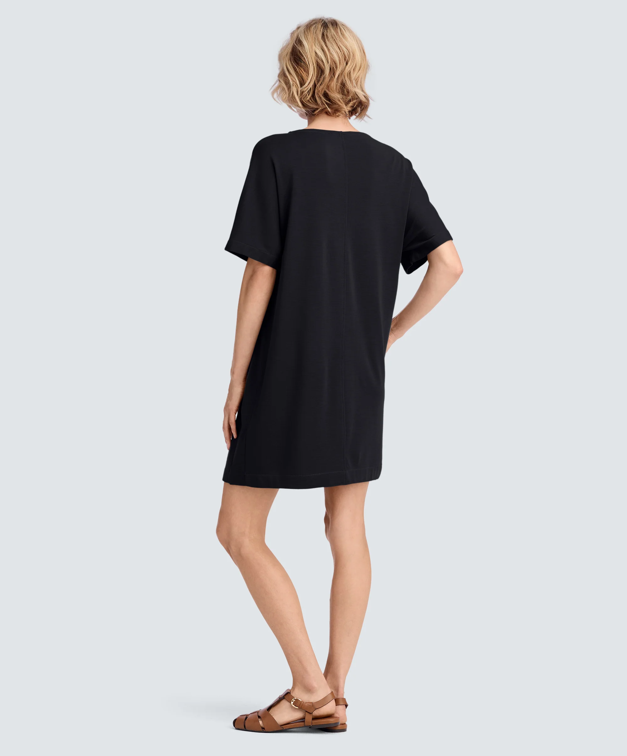 Women's Merino Boatneck T-Shirt Dress - Image 13