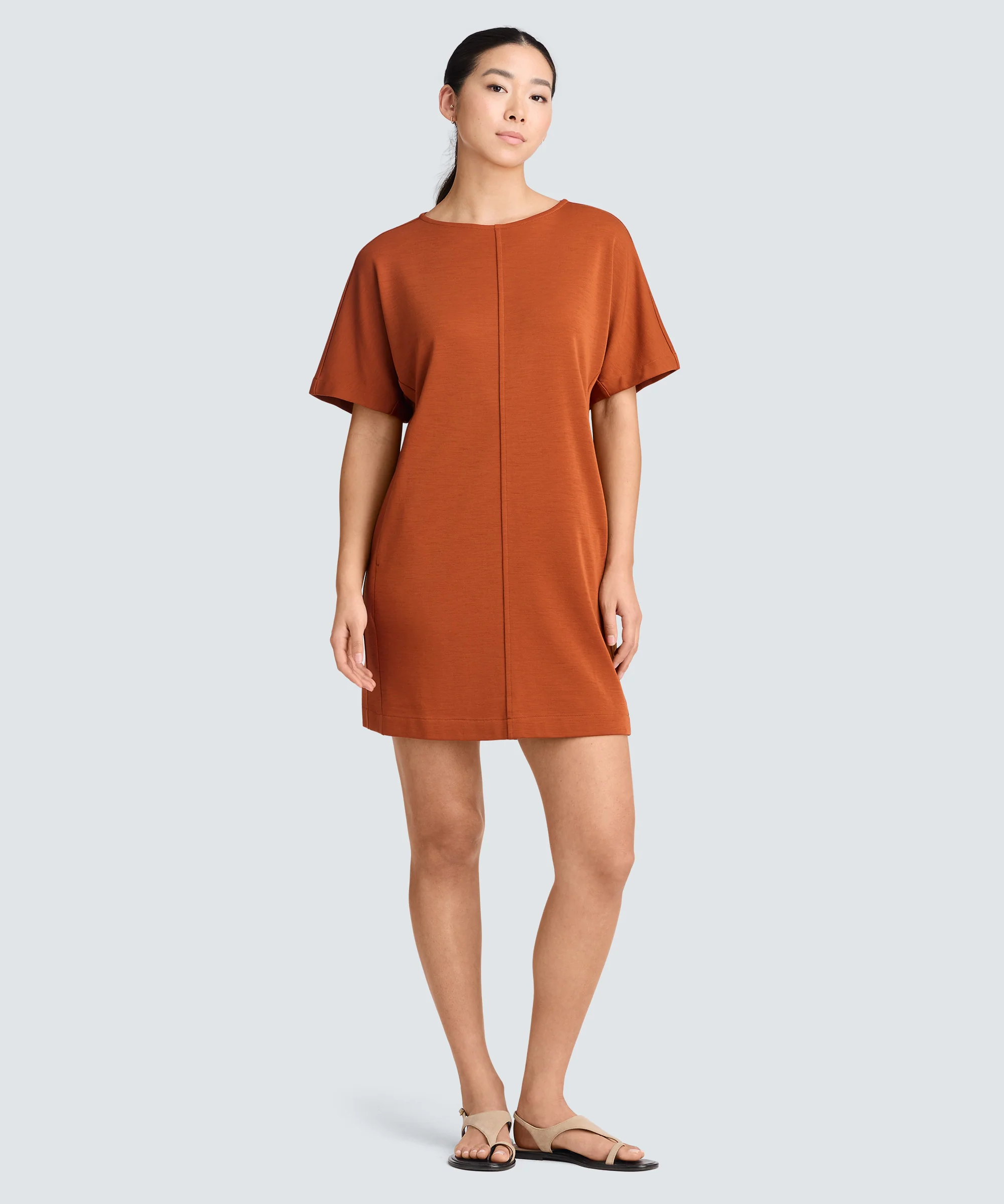 Women's Merino Boatneck T-Shirt Dress - Image 15
